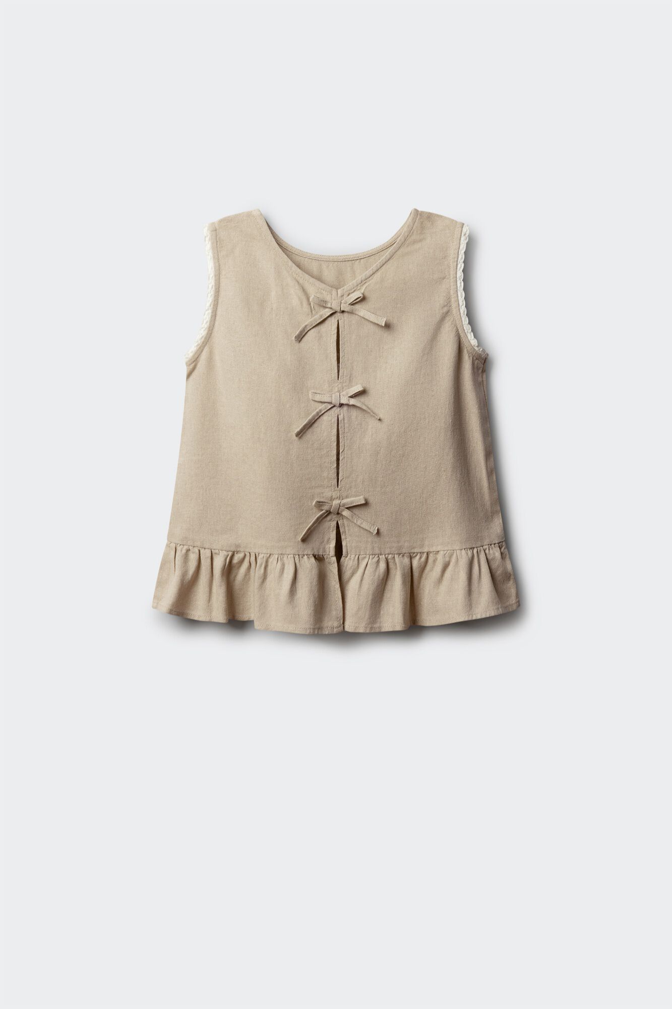 Springfield Kids Top de lino con lazos para ni&ntilde;a