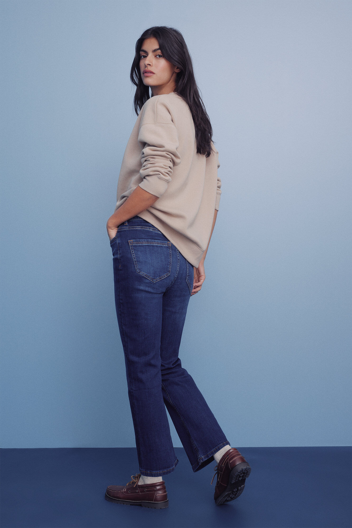 Springfield Jeans kick flare azul