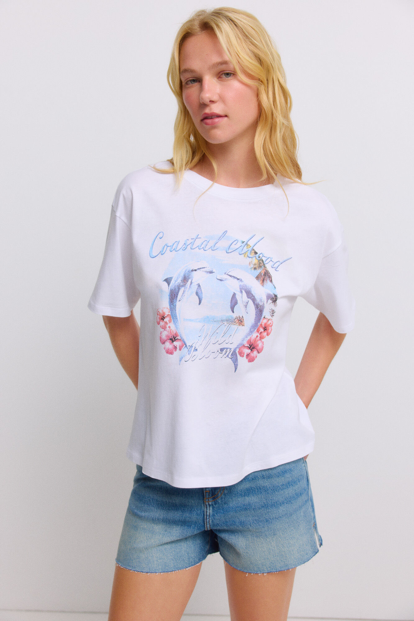 Springfield Playera de manga corta estampada