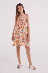 Springfield Vestido flores niña natural