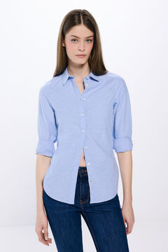 Springfield Camisa oxford azul mezcla