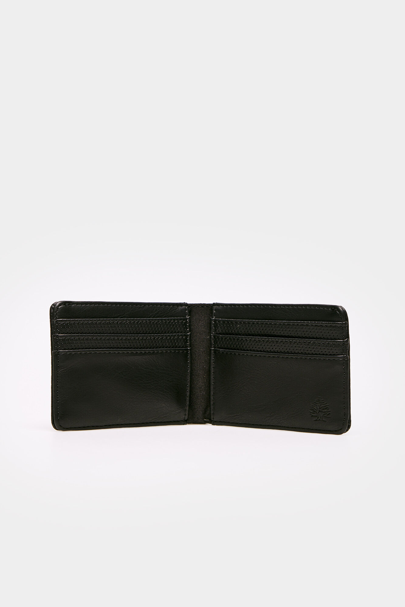 Springfield Cartera b&aacute;sica efecto piel con micro perforado negro