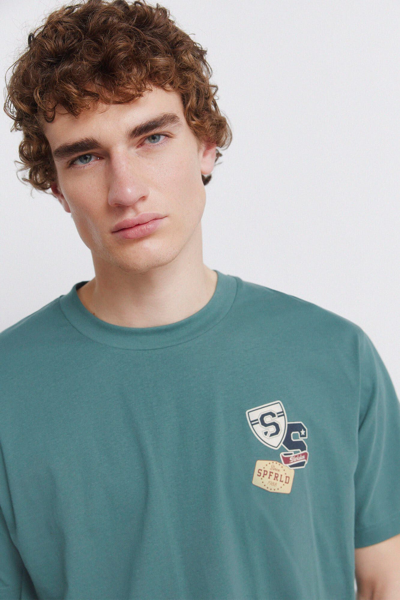 Springfield Playera con logos Springfield turquesa
