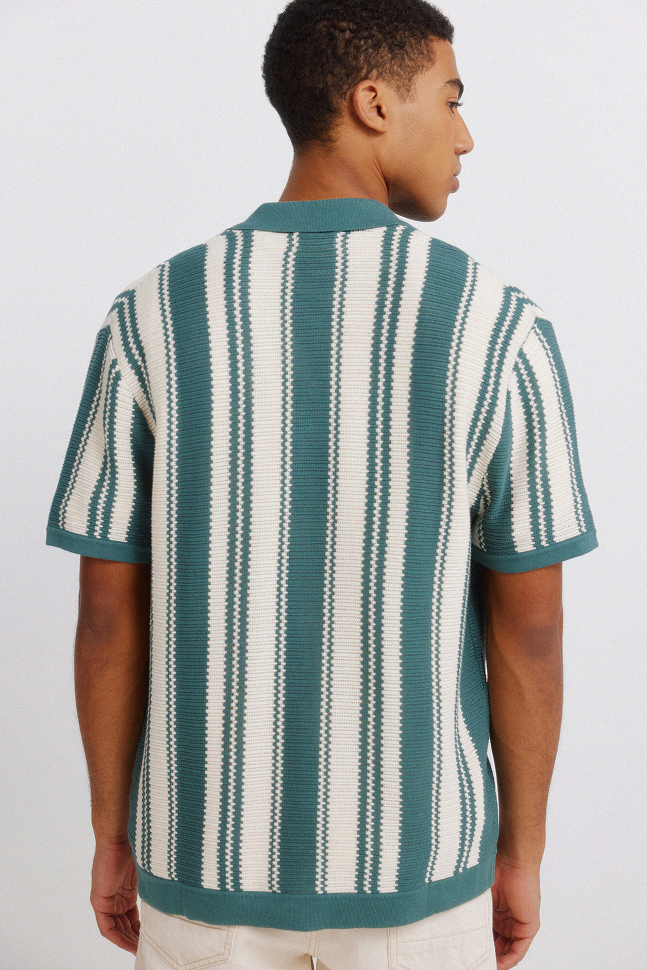 Springfield C&aacute;rdigan a rayas con botones turquesa