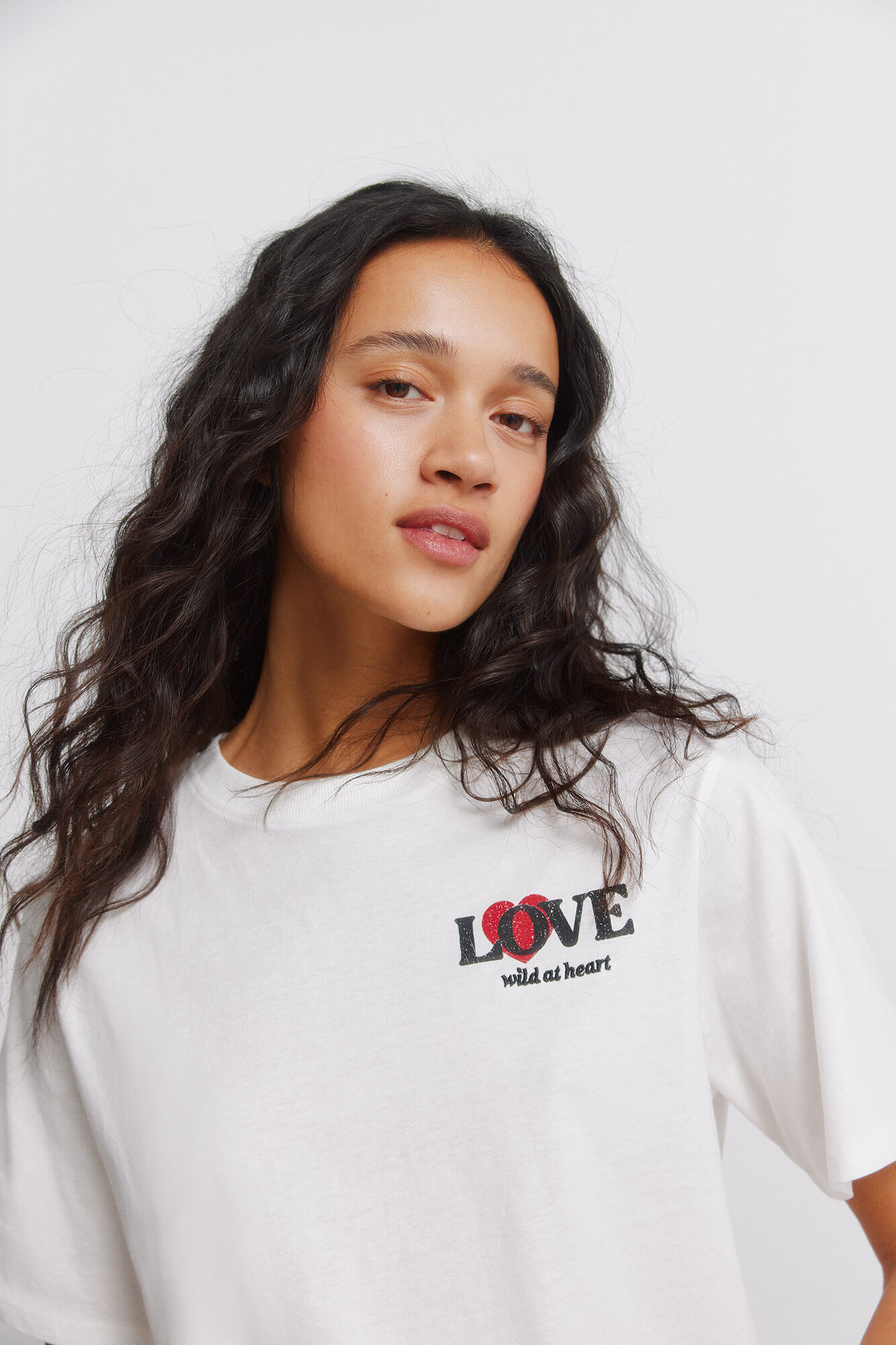 Springfield Playera manga corta 'Love' beige