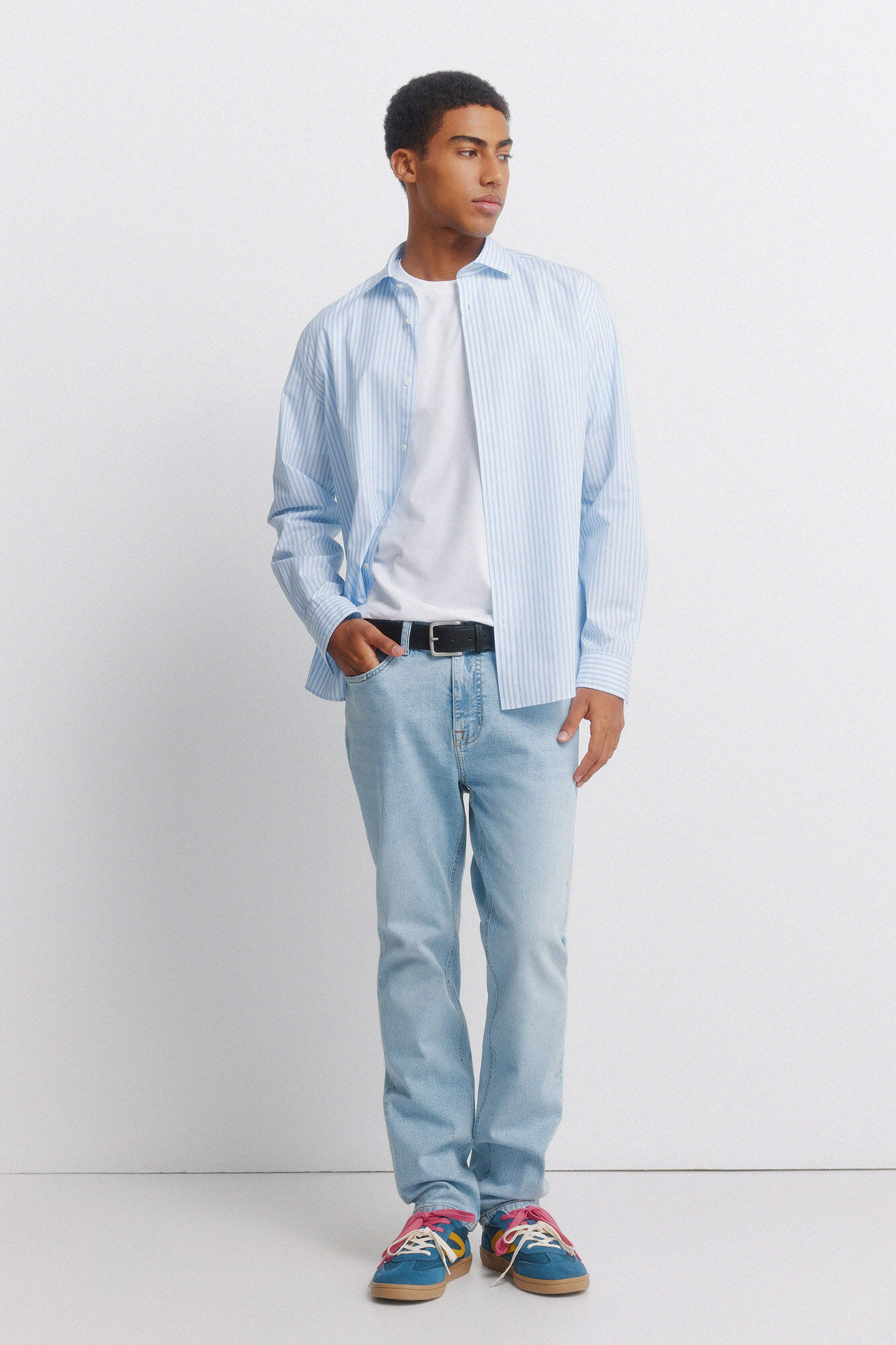 Springfield Camisa de popel&iacute;n azul