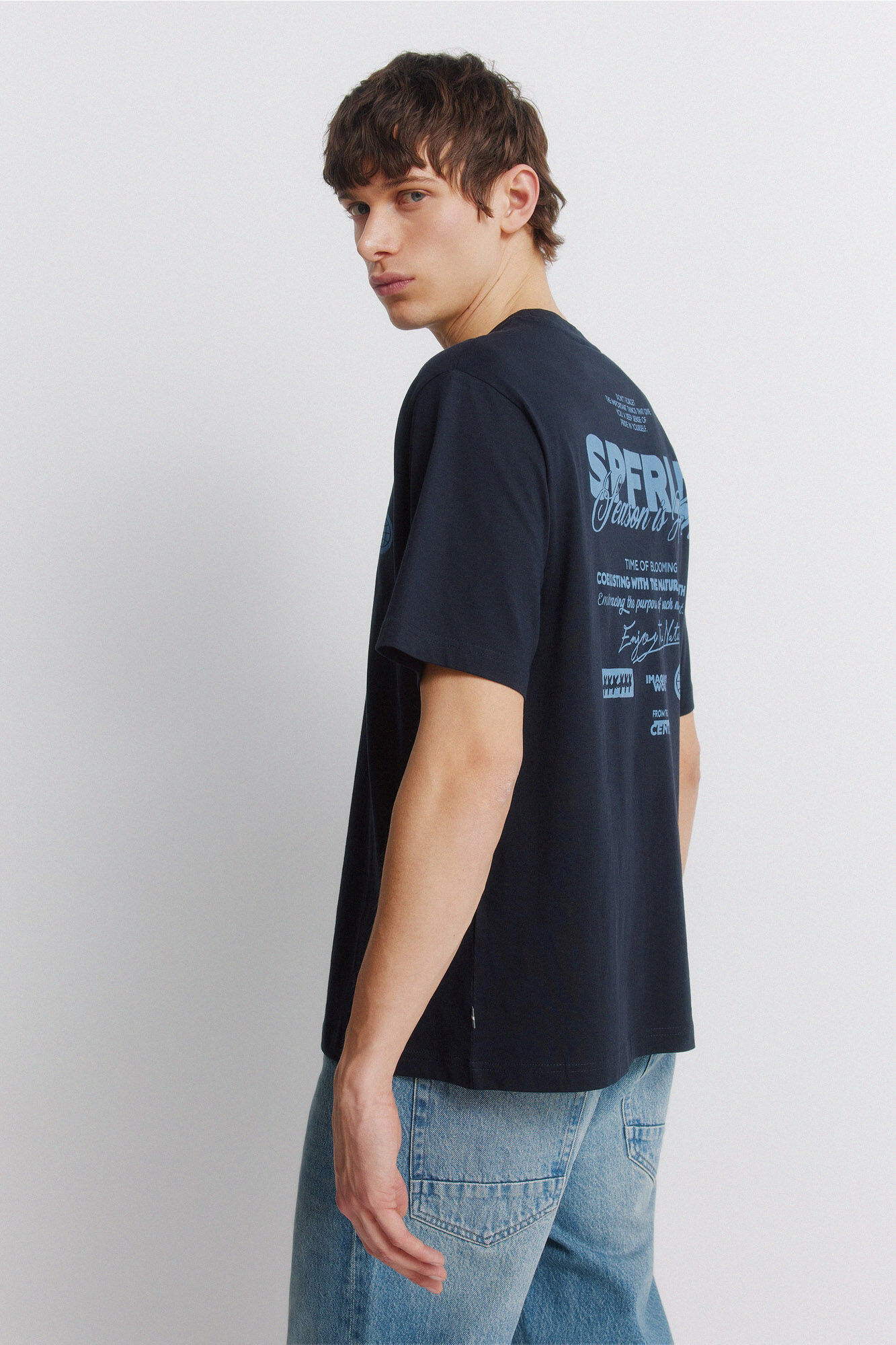 Springfield Playera con logo azul