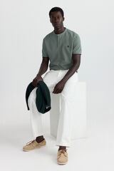 Springfield Polo de piqu&eacute; cuello mao slim fit verde