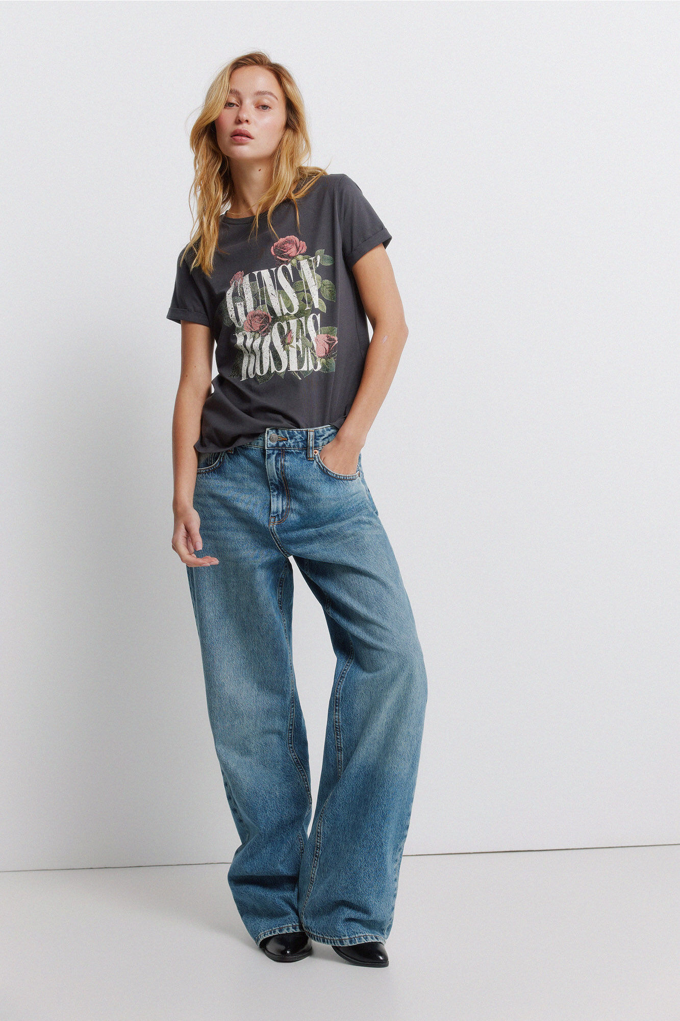 Springfield Playera manga corta gris