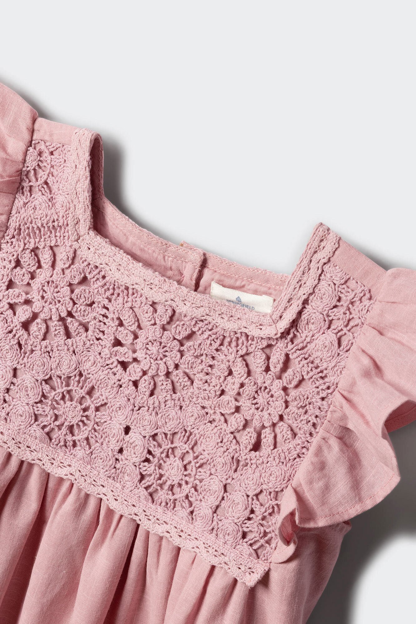 Springfield Kids Vestido con detalles de crochet para ni&ntilde;a morado/lila