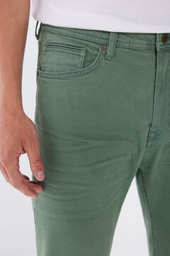 Springfield Pantalón color slim fit verde