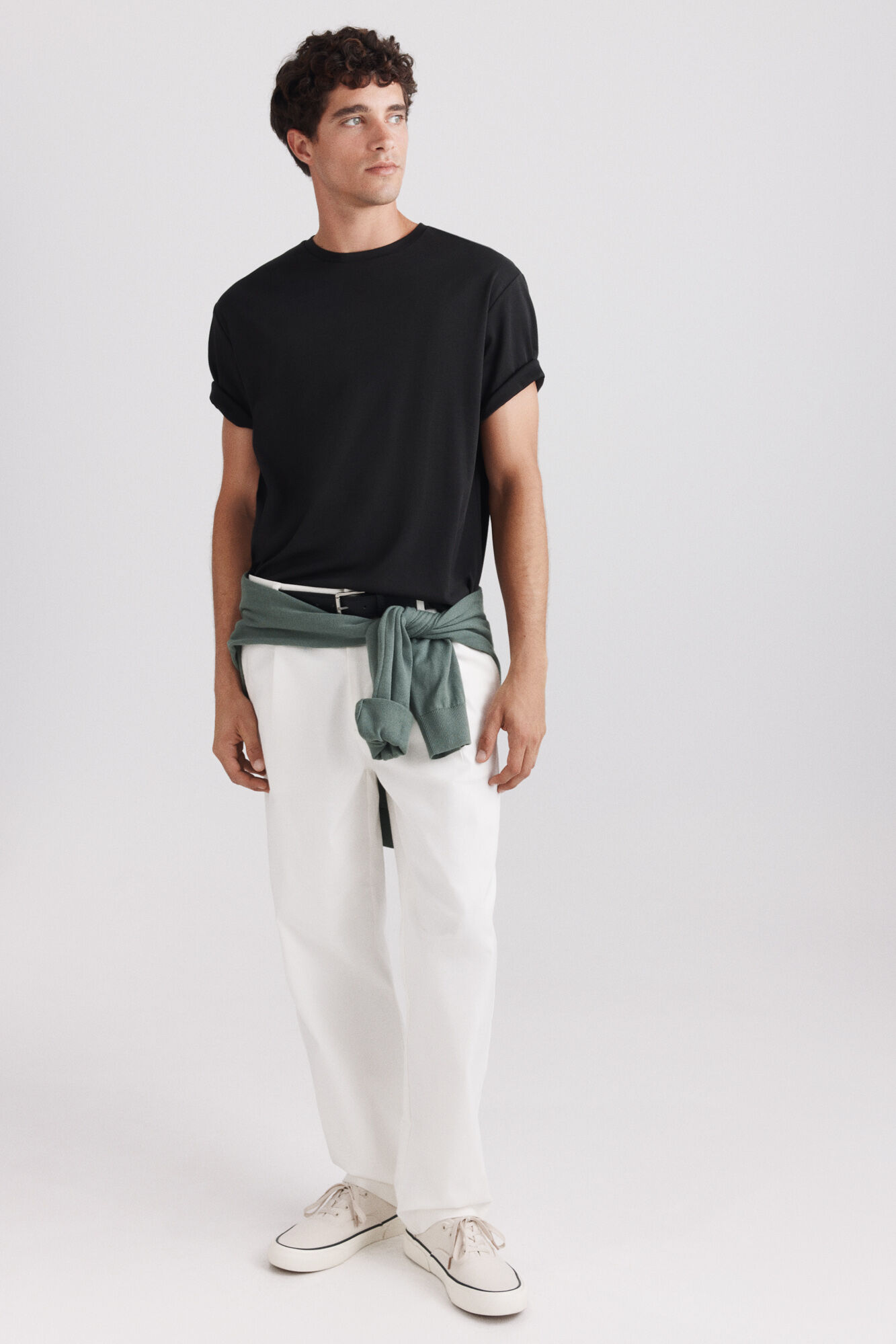 Springfield Playera de textura negro