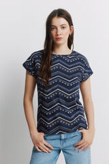 Springfield Playera manga corta de algod&oacute;n marino