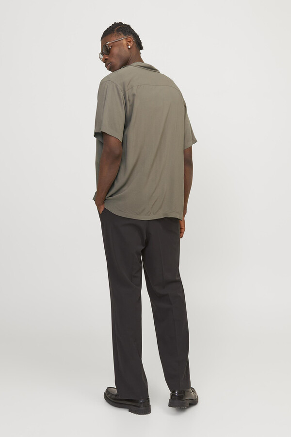 Jack & Jones Camisa relaxed fit manga corta gris