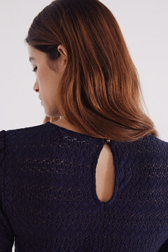 Springfield Playera estructura crochet marino