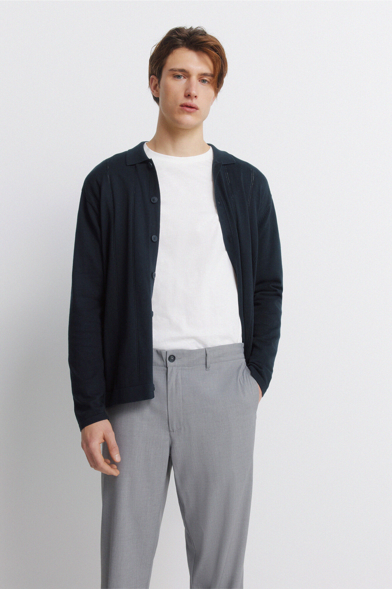 Springfield Pantal&oacute;n recto holgado gris