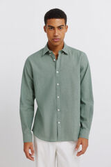 Springfield Camisa de lino verde