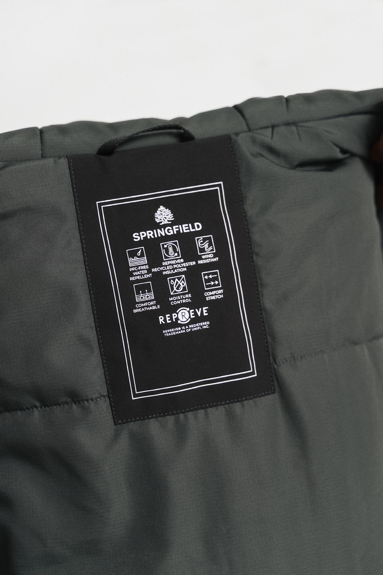 Springfield Chamarra t&eacute;cnica alcolchada negro