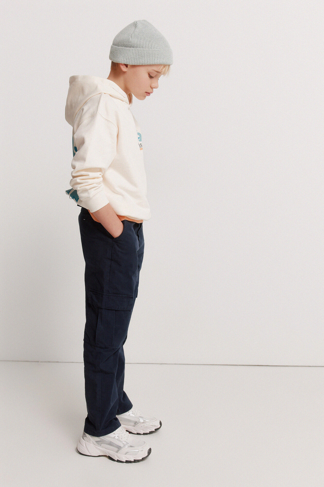 Springfield Kids Pantal&oacute;n chino cargo para ni&ntilde;o azulado