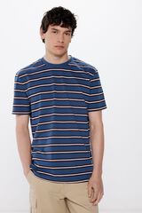 Springfield Playera rayas oscura azul