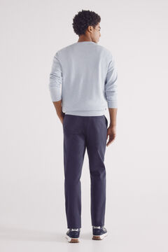 Springfield Pantalón chino slim fit color azul