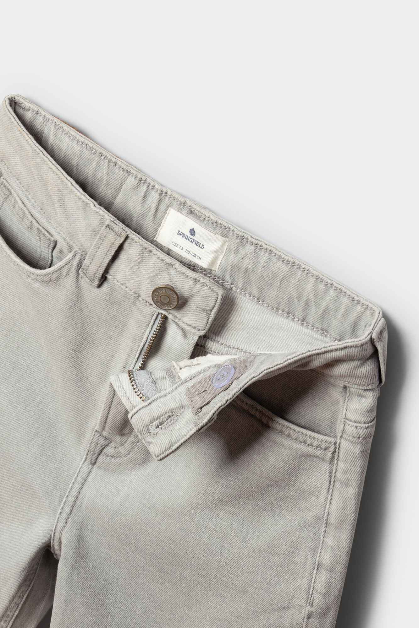 Springfield Kids Bermudas straight de mezclilla para ni&ntilde;o gris