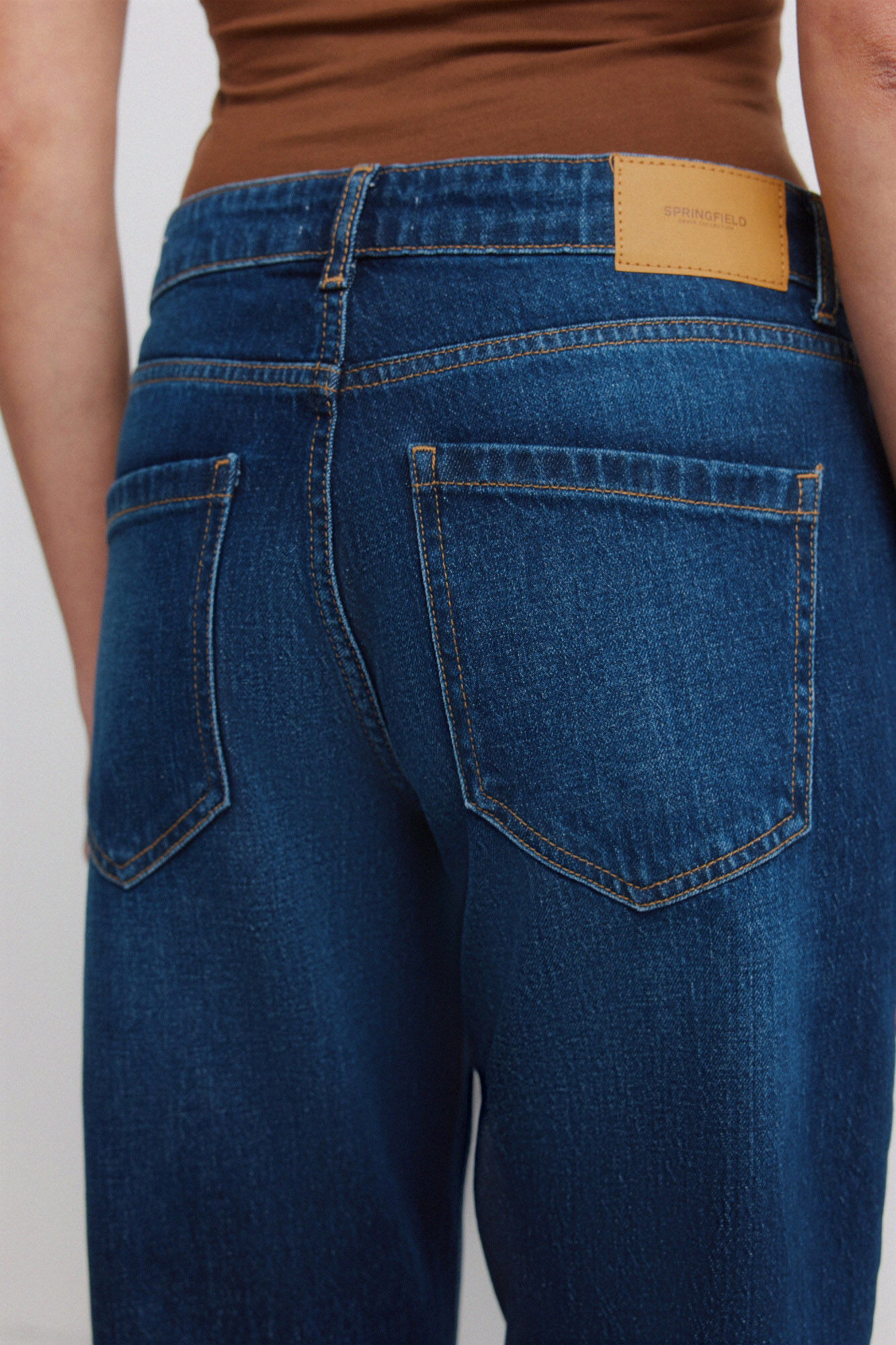 Springfield Jeans de tiro medio azul