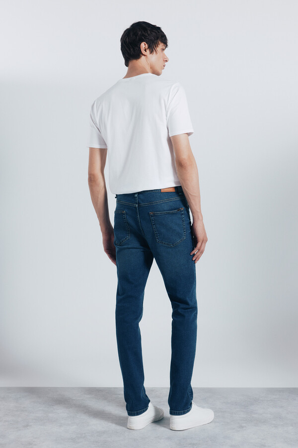 Springfield Jeans sobretintado skinny fit turquesa