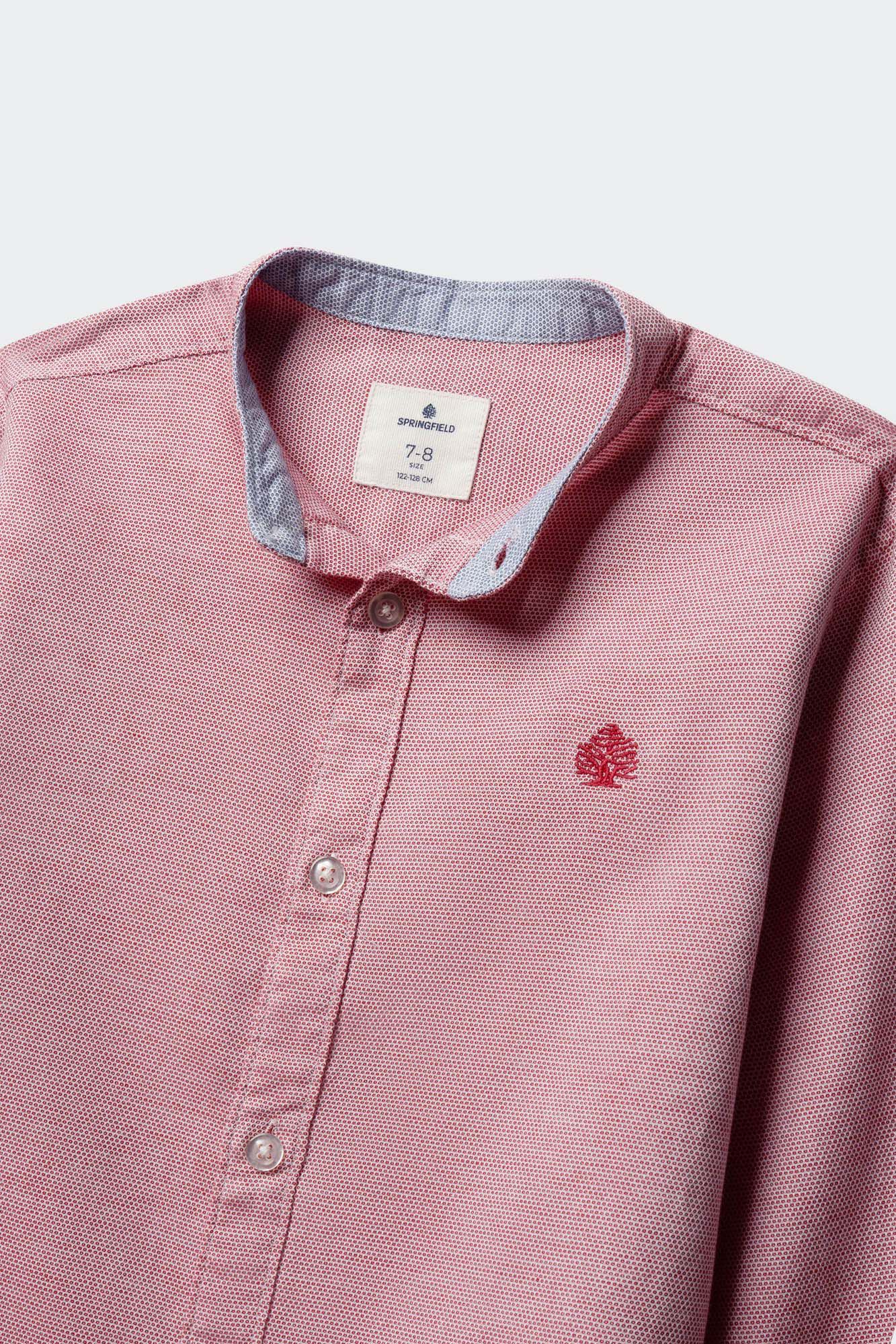 Springfield Kids Camisa trevi cuello mao ni&ntilde;o rojo