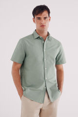 Springfield Camisa manga corta pinpoint kaki