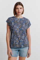 Springfield Playera de manga corta estampada marino