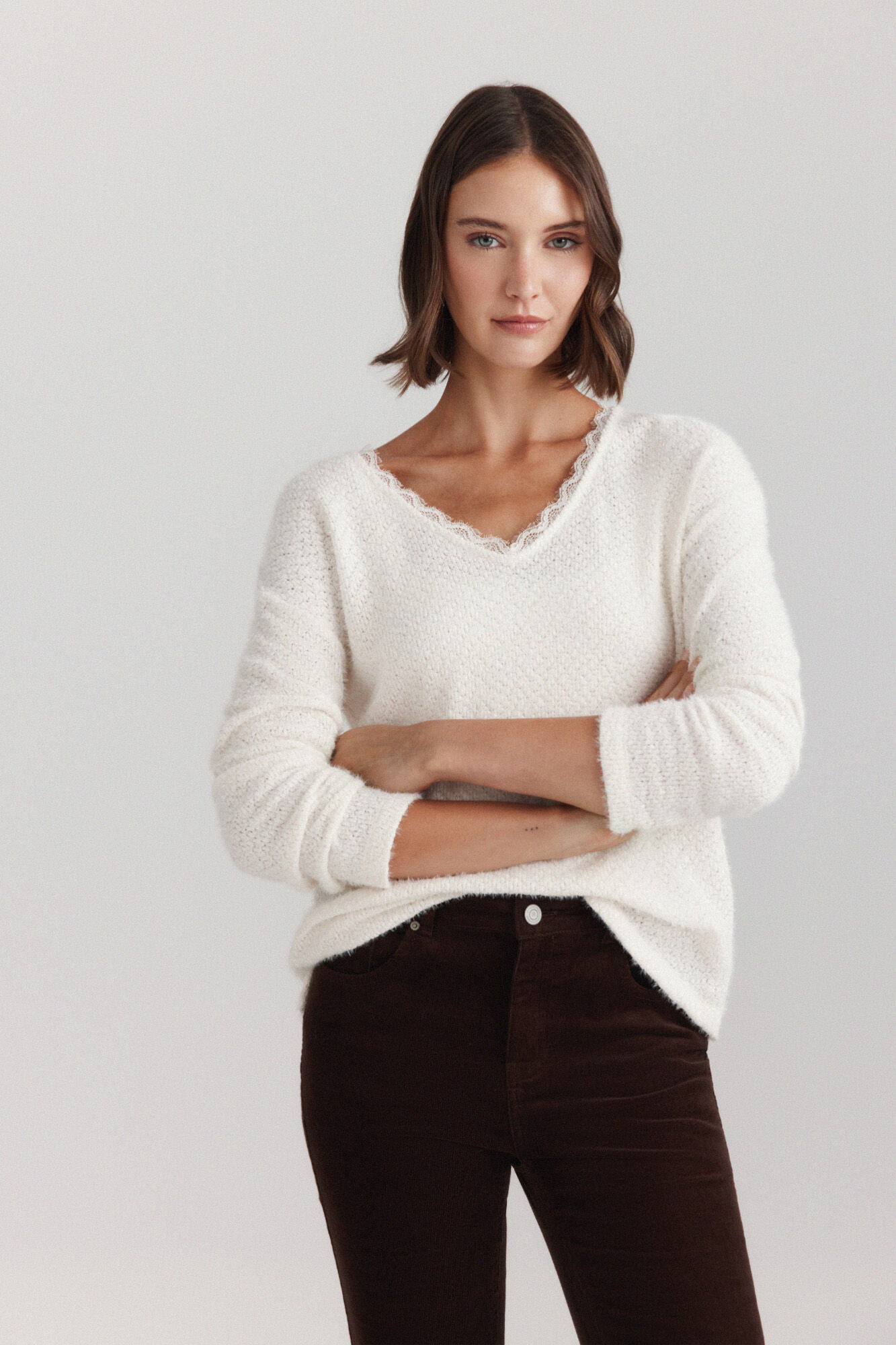 Springfield Su&eacute;ter fino cuello lace