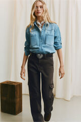 Springfield Pantalones cargo de algod&oacute;n caf&eacute;