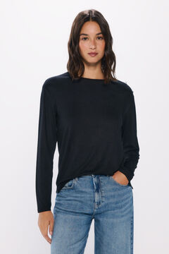 Springfield Playera botones hombro negro