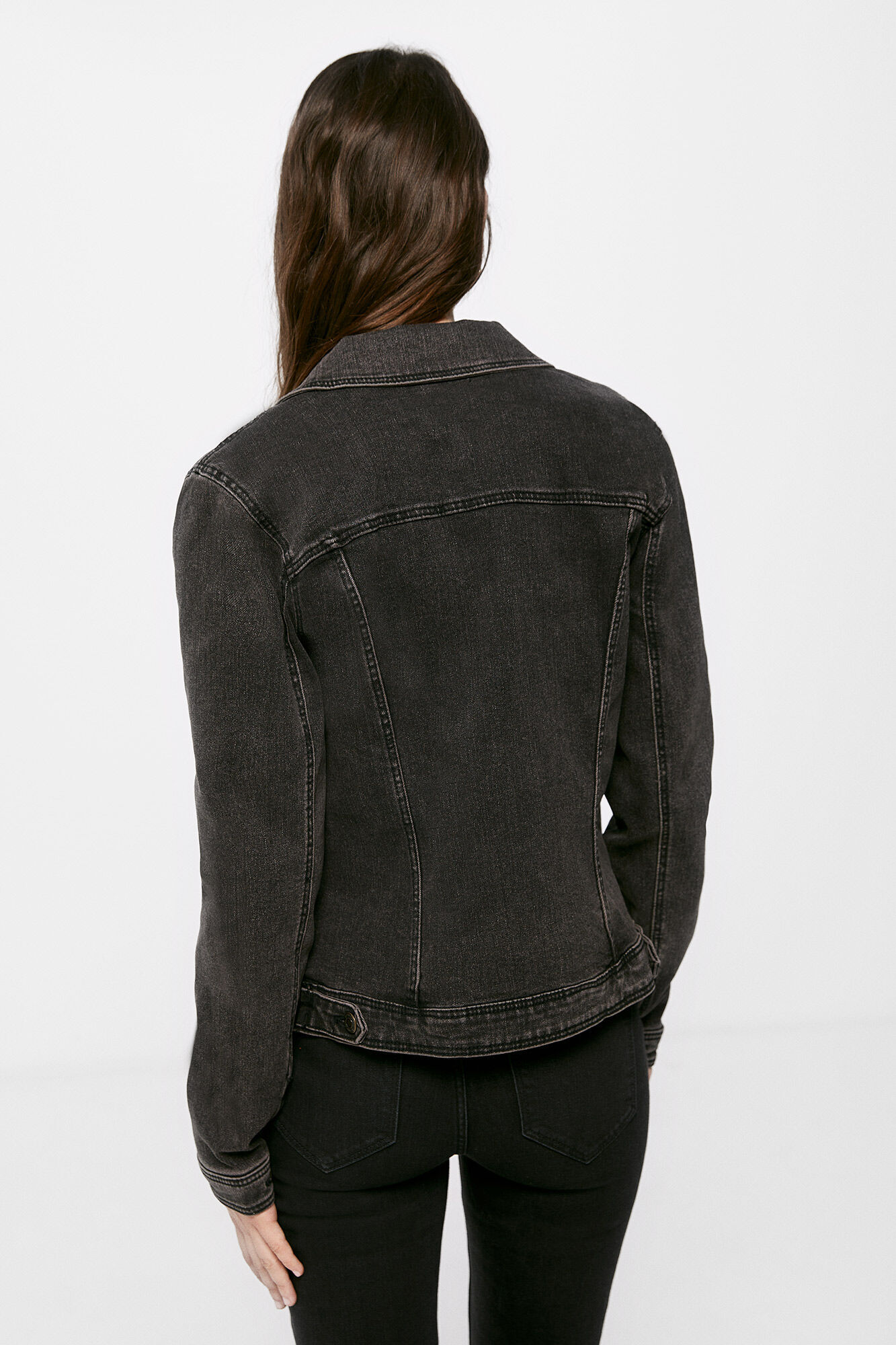 Springfield Chamarra Vaquera Algod&oacute;n negro