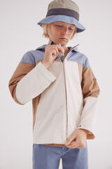 Springfield Parka contrastes niño azul indigo