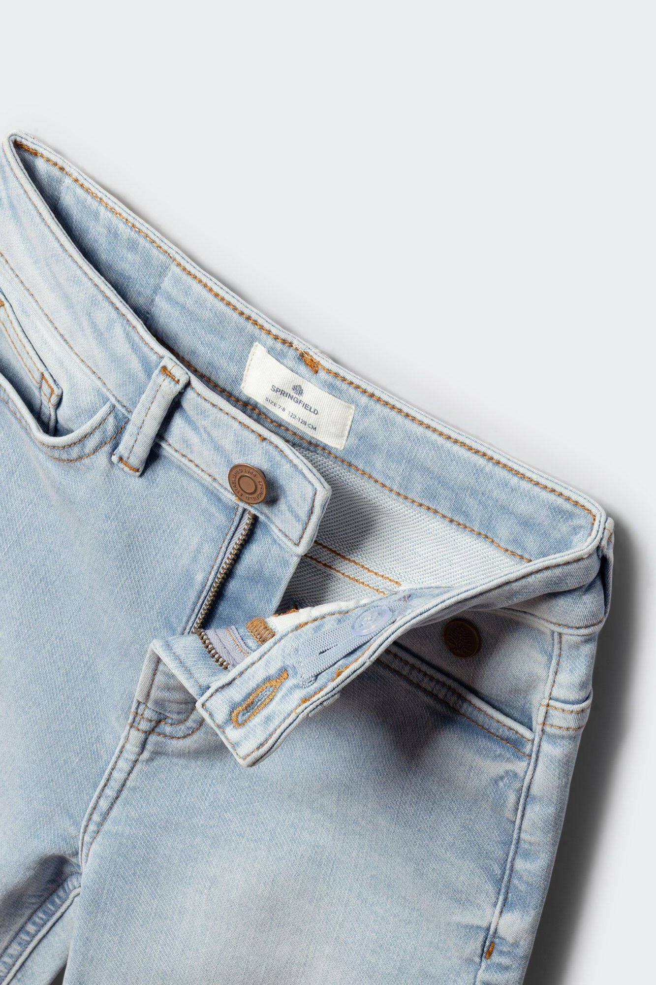 Springfield Kids Bermudas de mezclilla slim knit para ni&ntilde;o azul