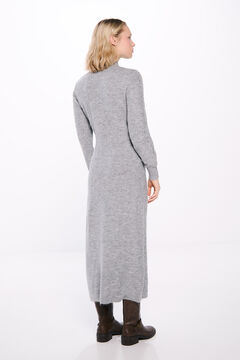 Springfield Vestido midi tejido cable knit gris