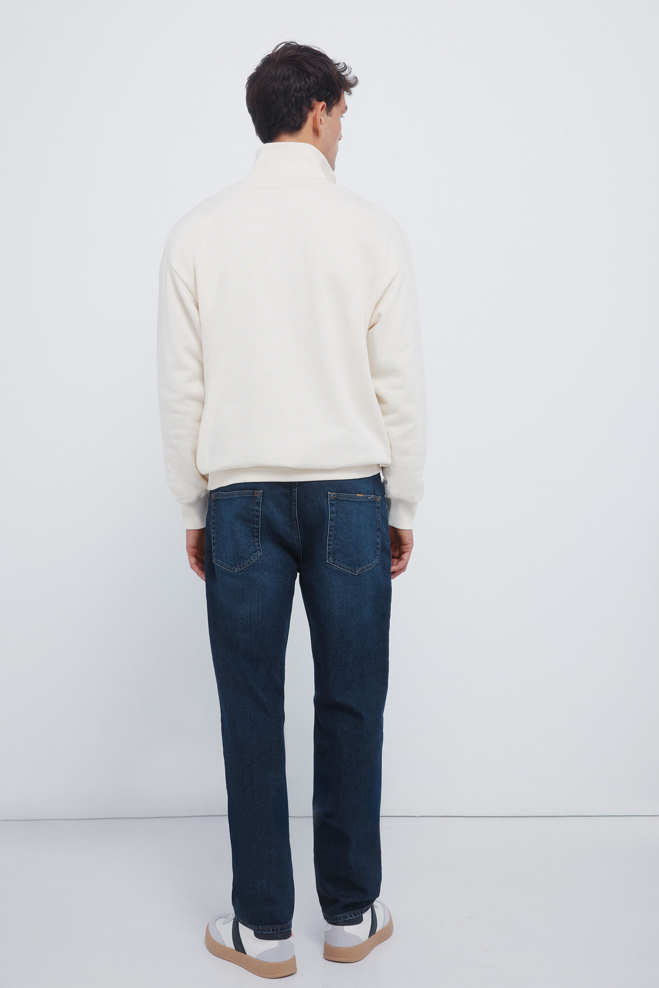 Springfield Jeans de corte regular con lavado oscuro azul