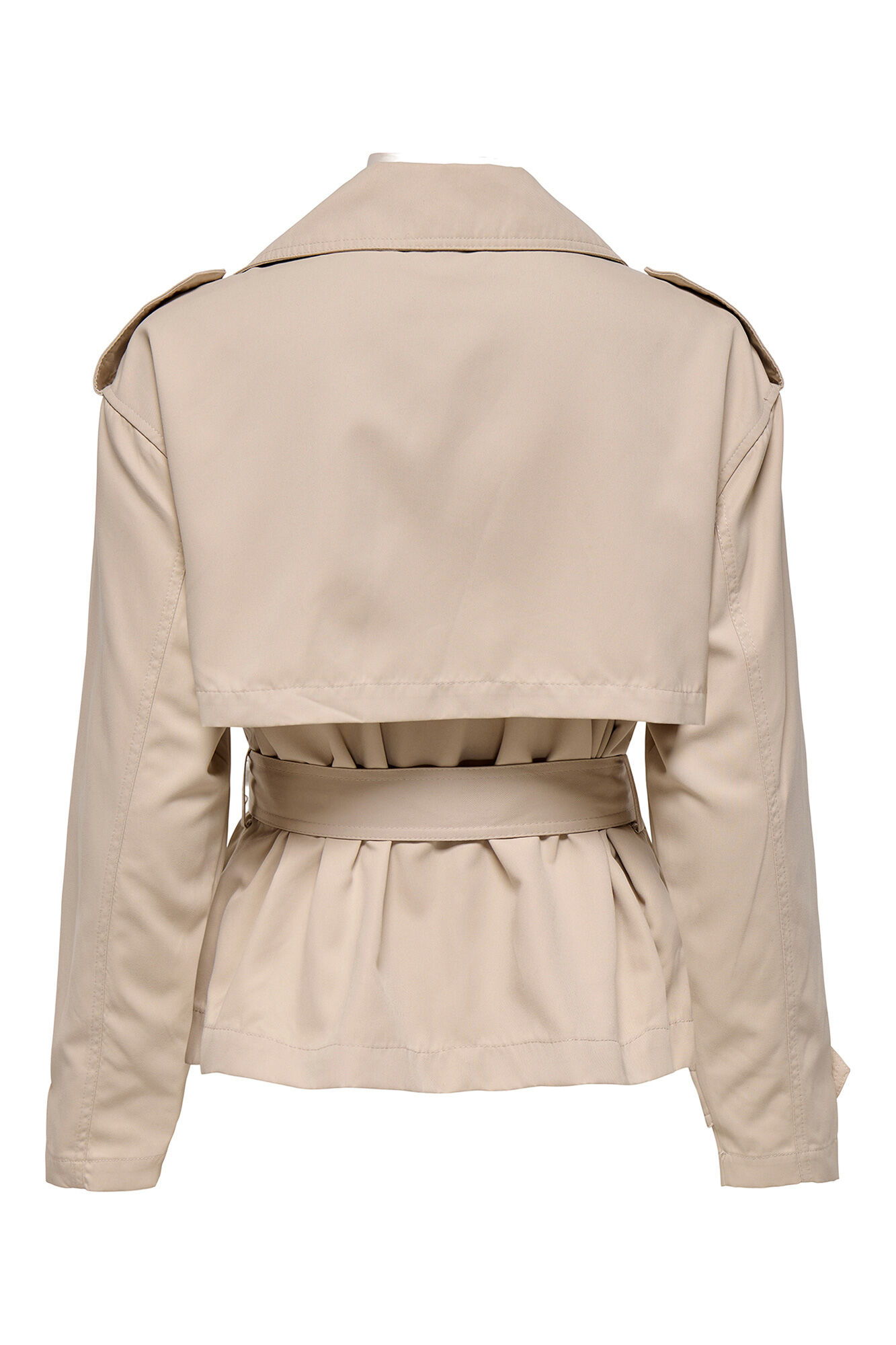 Only Gabardina corta con cintur&oacute;n