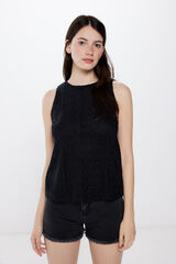 Springfield Top estructura crochet negro