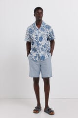 Springfield Bermudas chambray slim fit azul