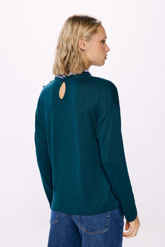 Springfield Playera cuello combinado verde