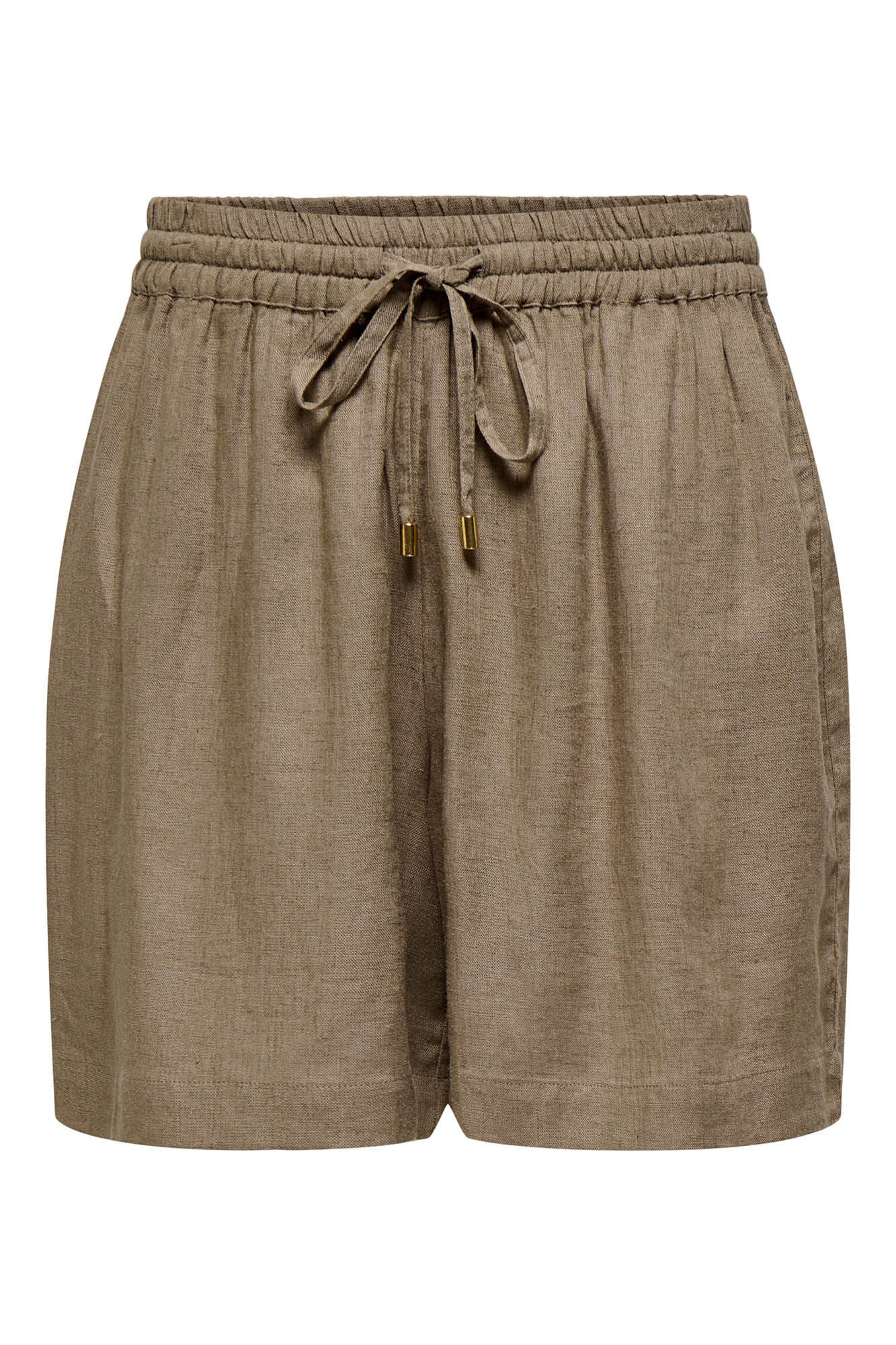 Only Shorts de lino cintura ajustable