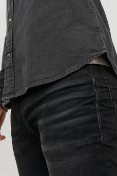 Springfield Camisa denim confort fit negro