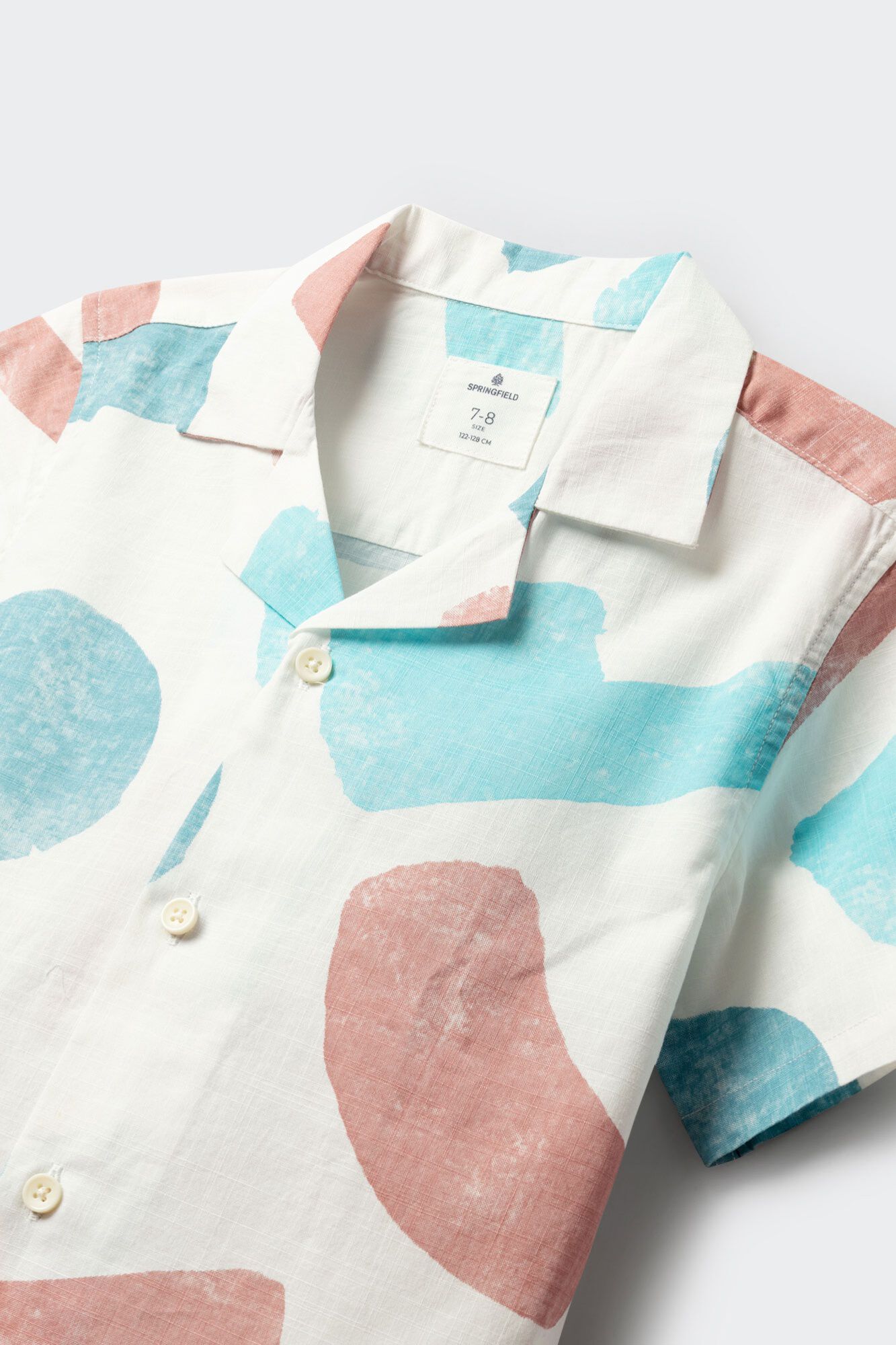 Springfield Kids Camisa de manga corta con pinceladas para ni&ntilde;o marfil