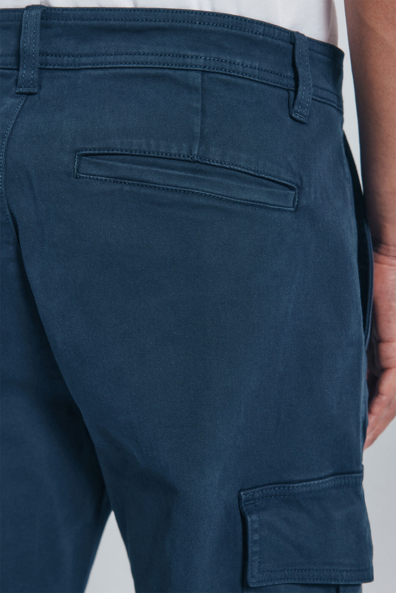 Springfield Pantal&oacute;n cargo casual de corte entallado azul