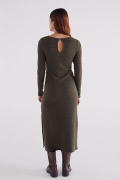 Springfield Vestido midi estructura khaki