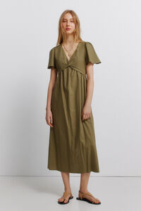 Springfield Vestido de lino con nudo