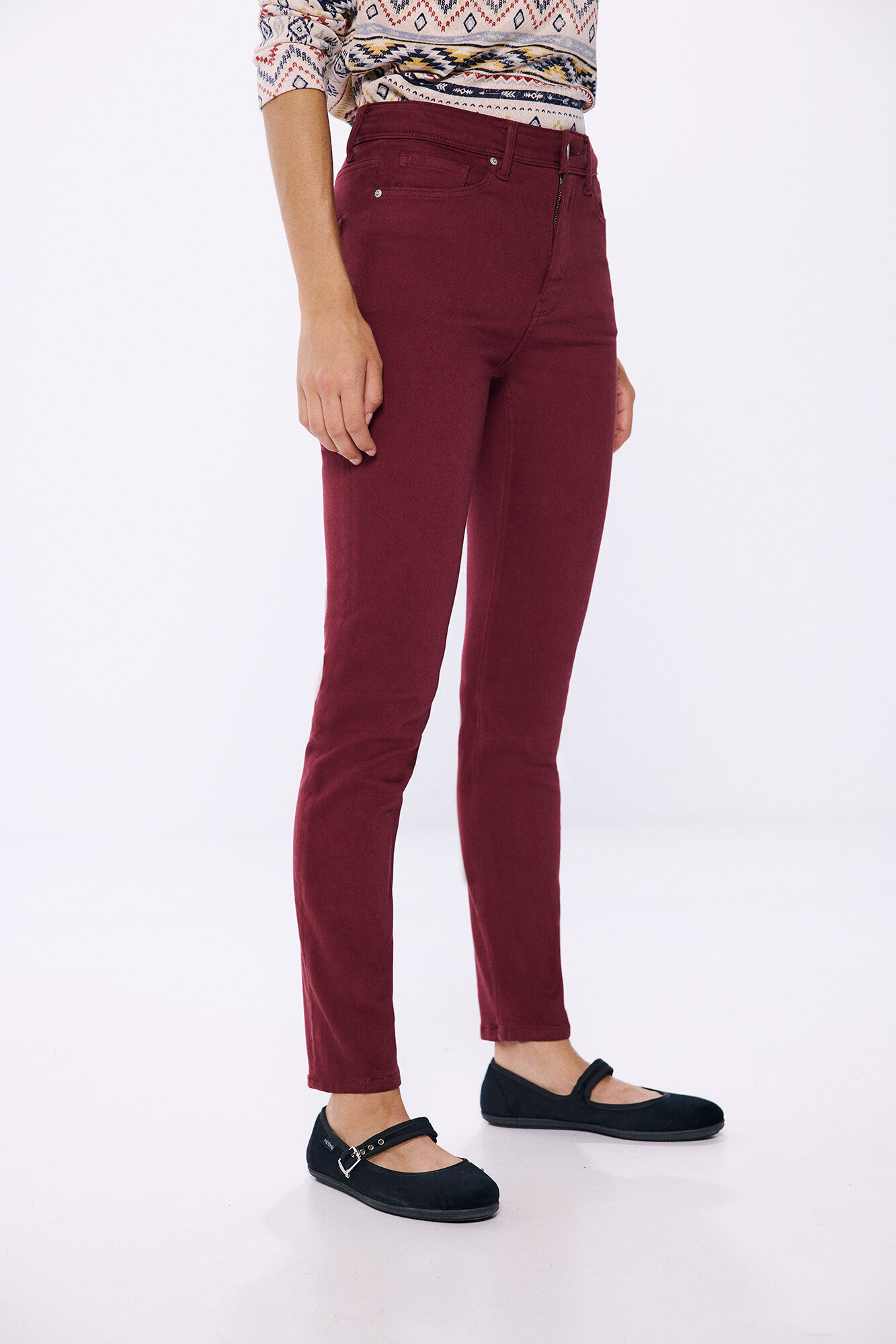 Springfield Jeans Slim Color rojo